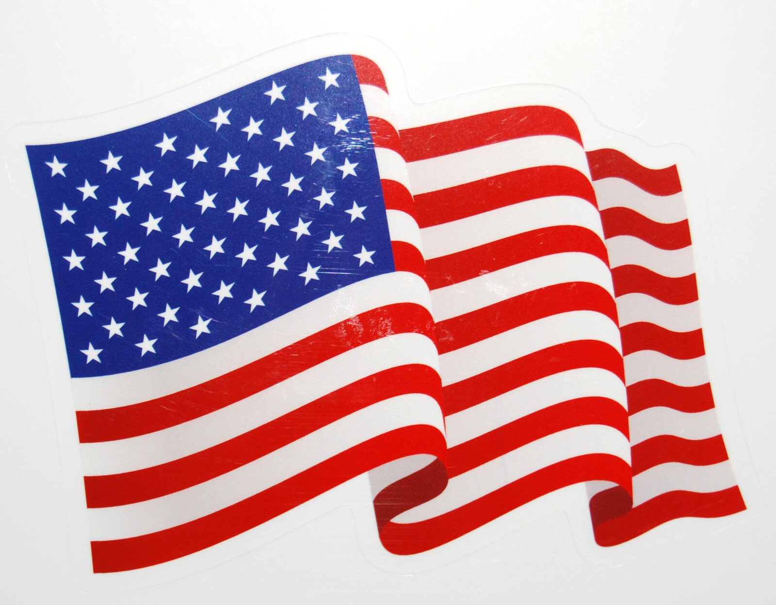 Lot of 4 Wunuva Kind Indoor-Outdoor American Flag Vinyl Sticker