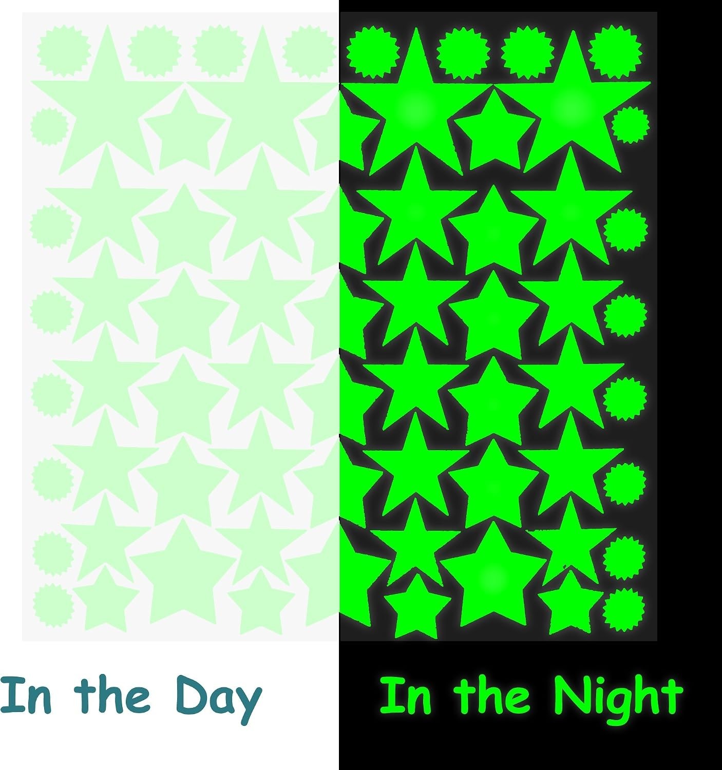 Glow in The Dark Stars Ceiling Wall Stickers Kids Room Decor Galaxy Set