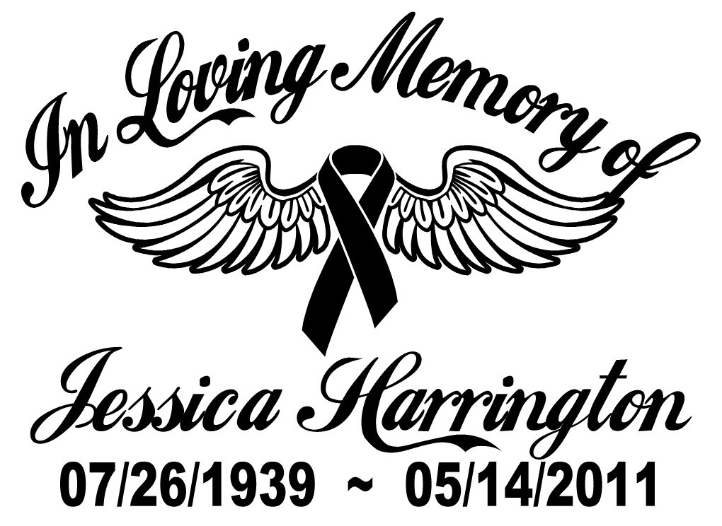 In Loving Memory Decal Cancer Ribbon Wings Angel Car Vinyl Sticker Custom
