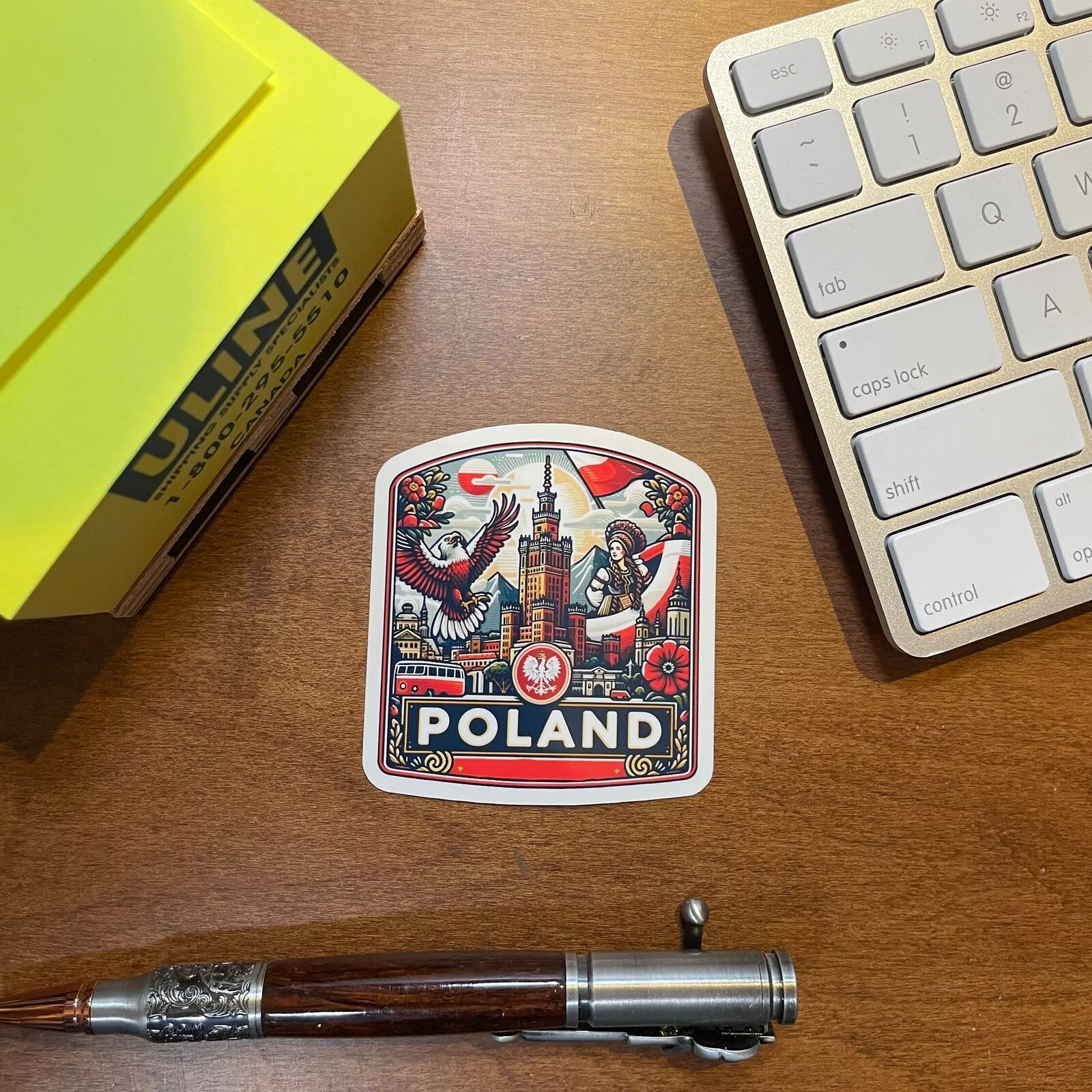 Poland, Stickers, Travel Journal, Weatherproof Sticker, Boarding Pass, Suitcase