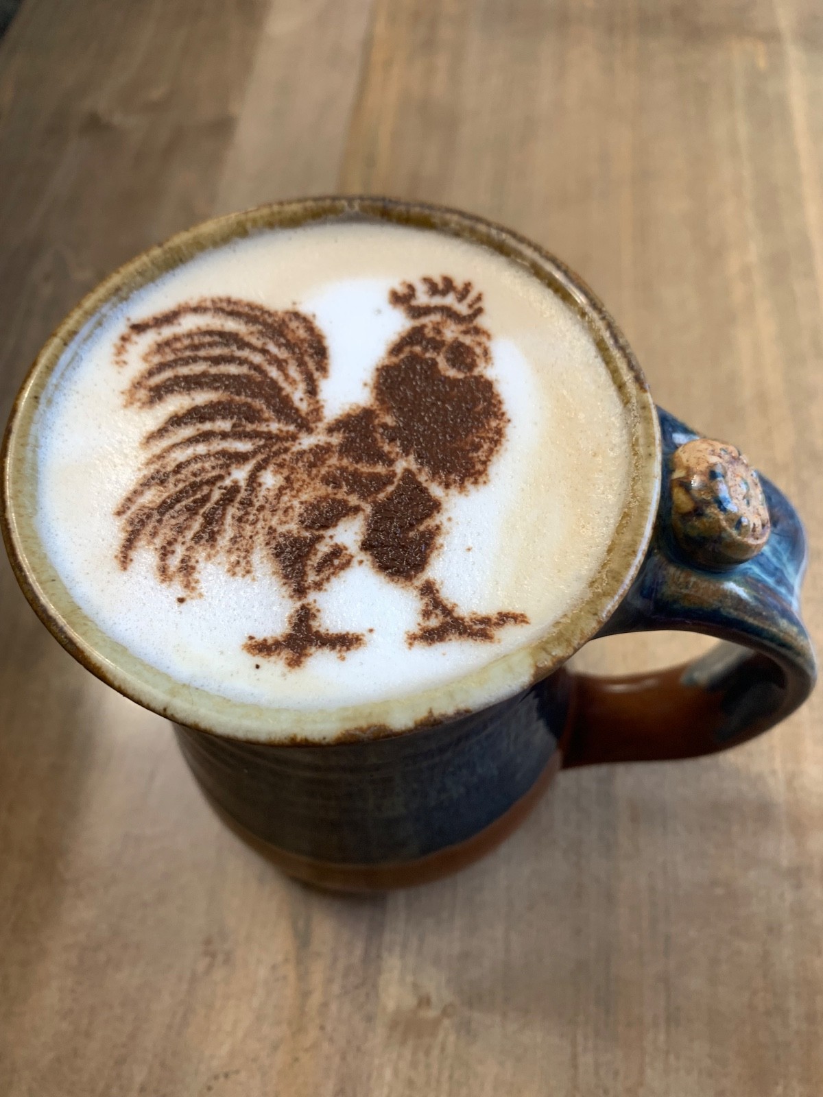 10 mil mylar Rooster coffee latte art stencil also great for cookie pastry bread