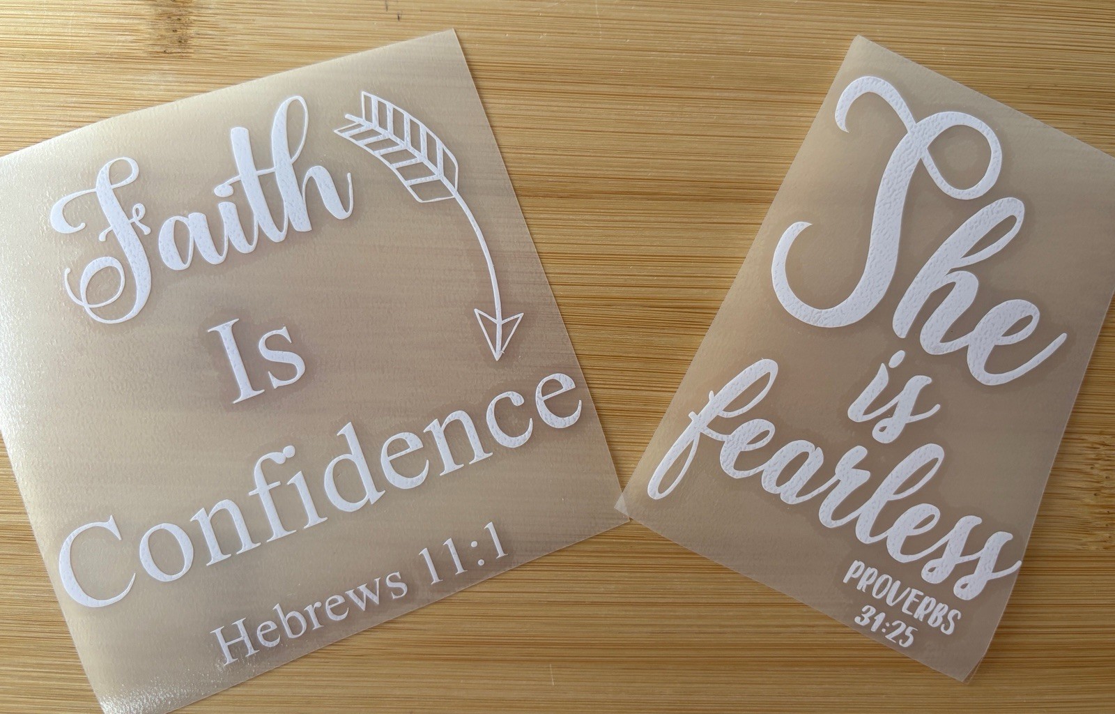 2 Verses From The Bible Faith Vinyl Decal | Sticker for Car, Truck, Laptop