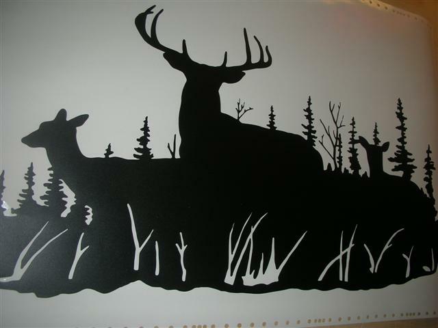 Deer Buck Family Hunting Wall Decals – Vinyl Stickers – Animal Mural – Man Cave
