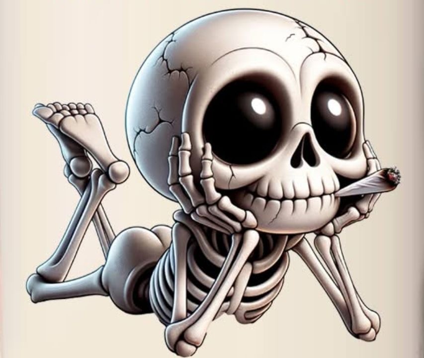 Skeleton Skull Decal Sticker Car Truck Wall Mirror Phone Tumbler Bumper Window
