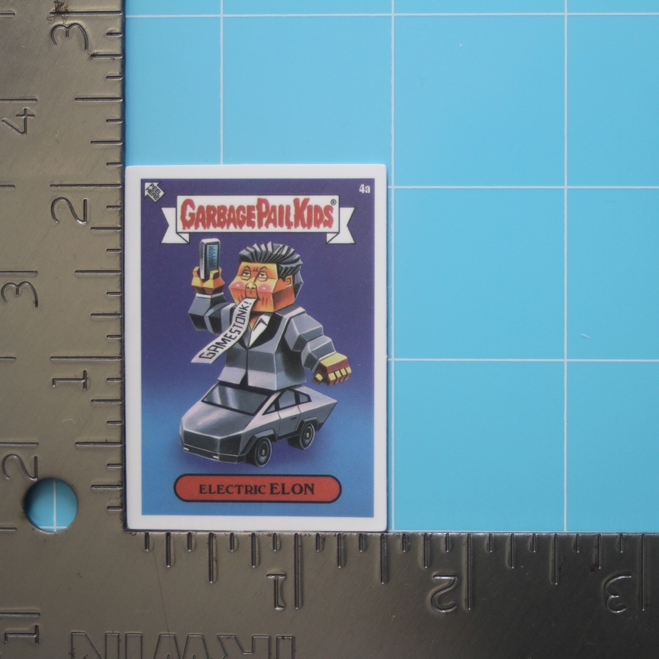 Garbage Pail Kids Sticker (ELECTRIC ELON) GPK Funny Elon Musk, Gloss PVC Decal