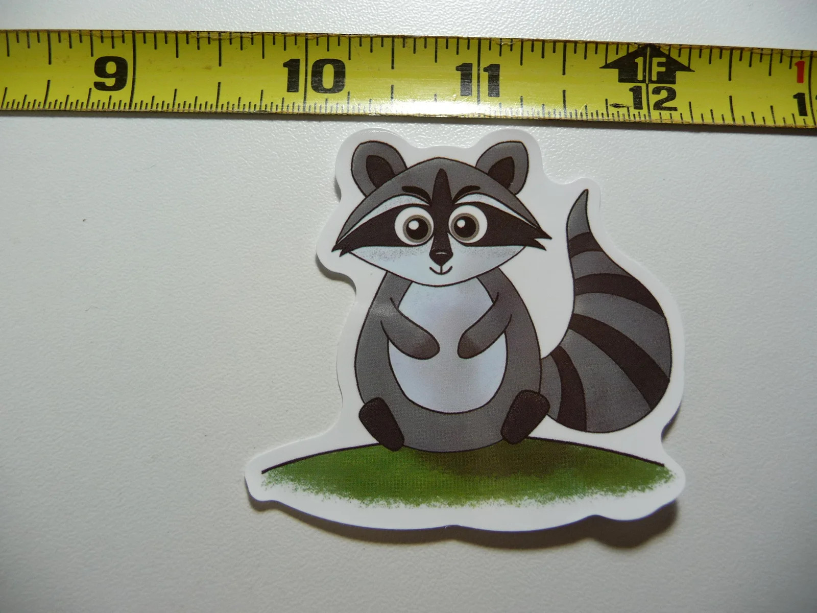 RACCOON WIDE EYED SMALL STICKER DECAL WILD ANIMAL PET BANDIT MASKED