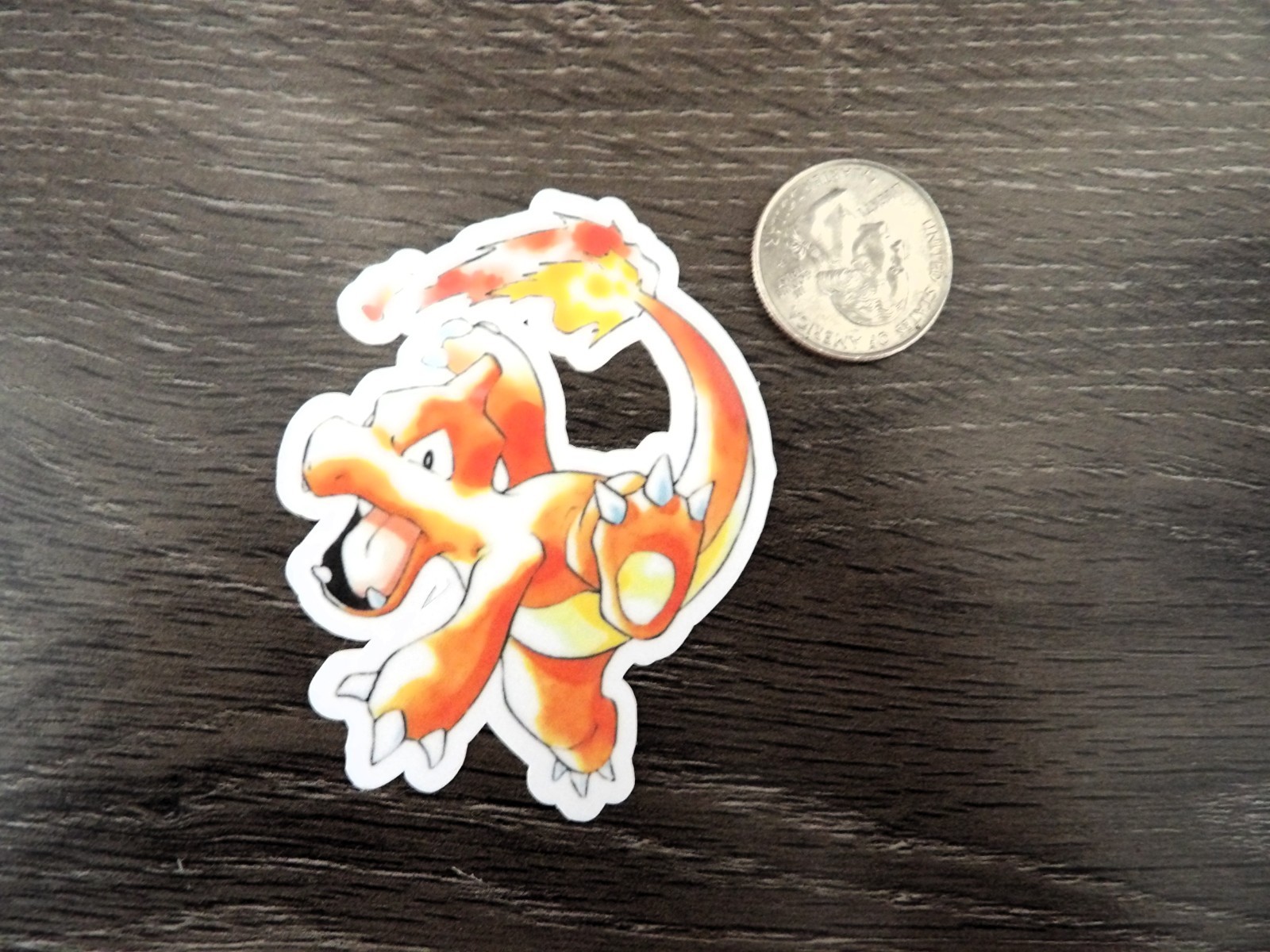 Gen 1 Charmander, Charmeleon, Charizard Stickers – Lot of 3 – Red & Blue Artwork