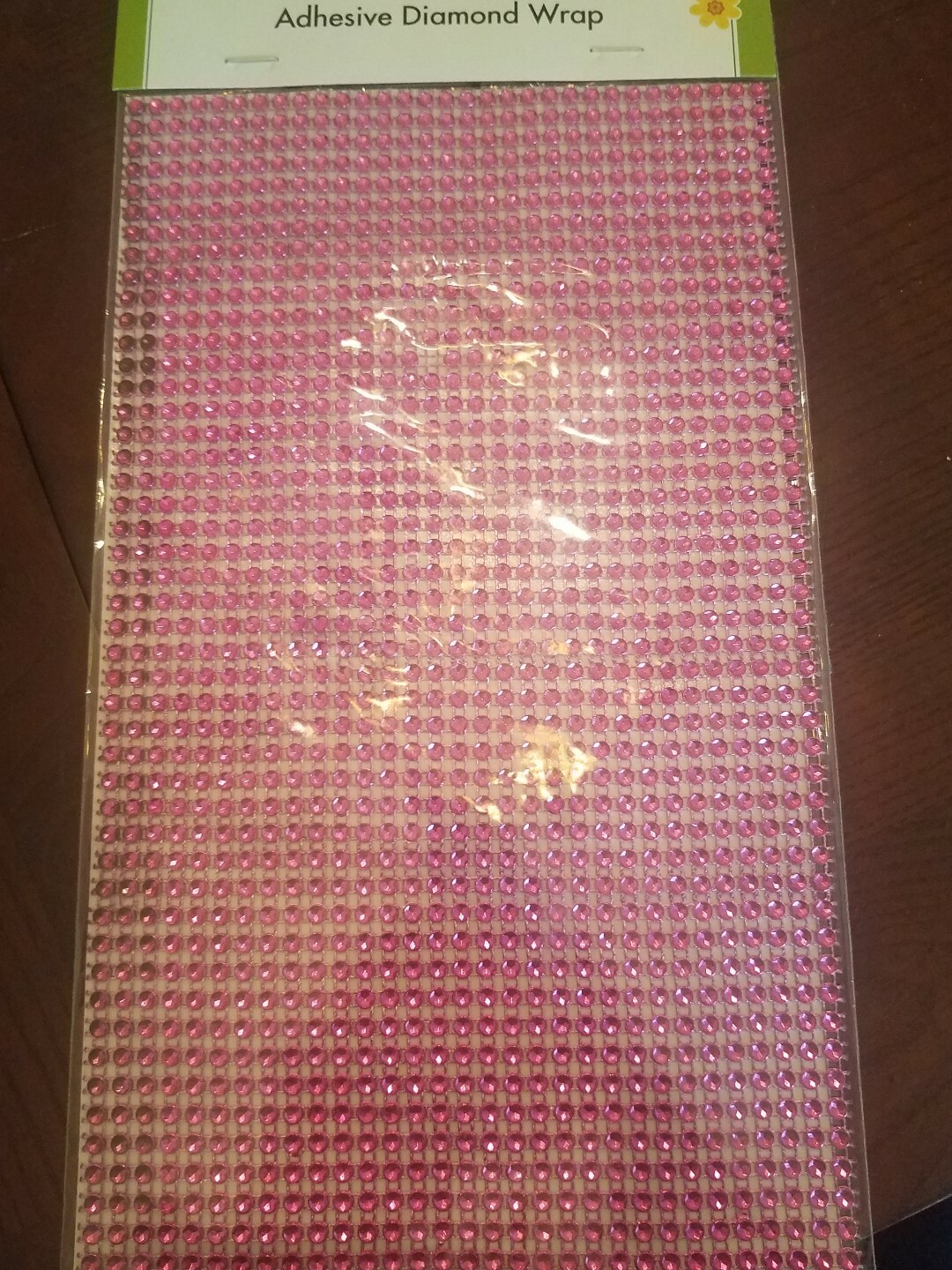 Adhesive Pink Diamond Wrap 6in x 10 in