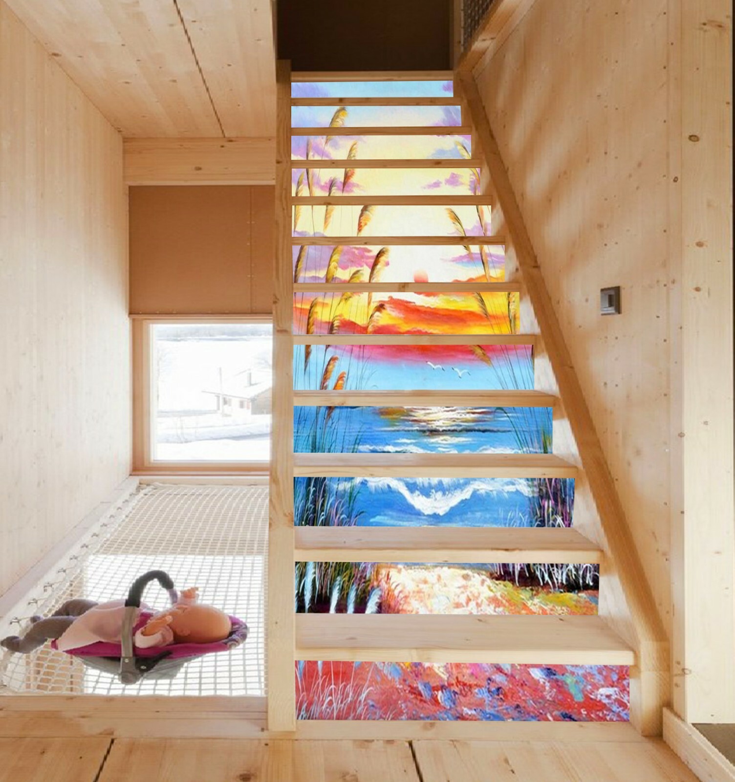 3D Painting Reed 619NA Stair Risers Decoration Photo Mural Decal Wallpaper Fay