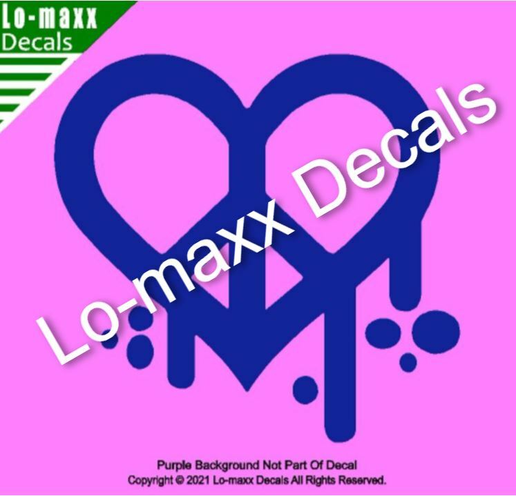 Dripping Graffiti Peace Heart Superior Quality Unique Die Cut Vinyl Decal Art