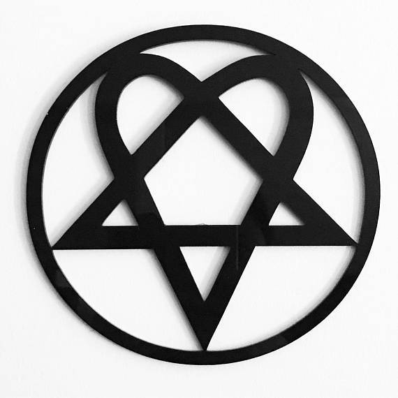 Him Heartagram Sticker, Decal, Music Car Band Laptop iPhone Truck Window Fun