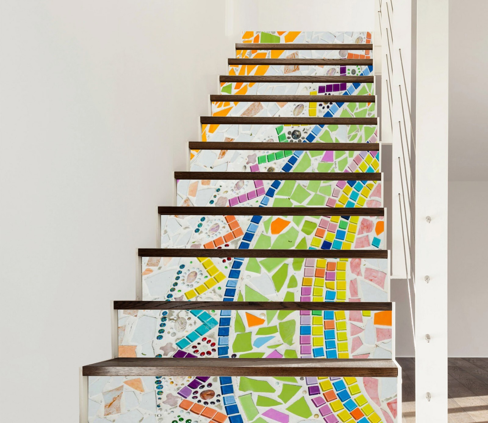 3D Color Texture AZ455 Stair Risers Decoration Mural Vinyl Wallpaper Kay