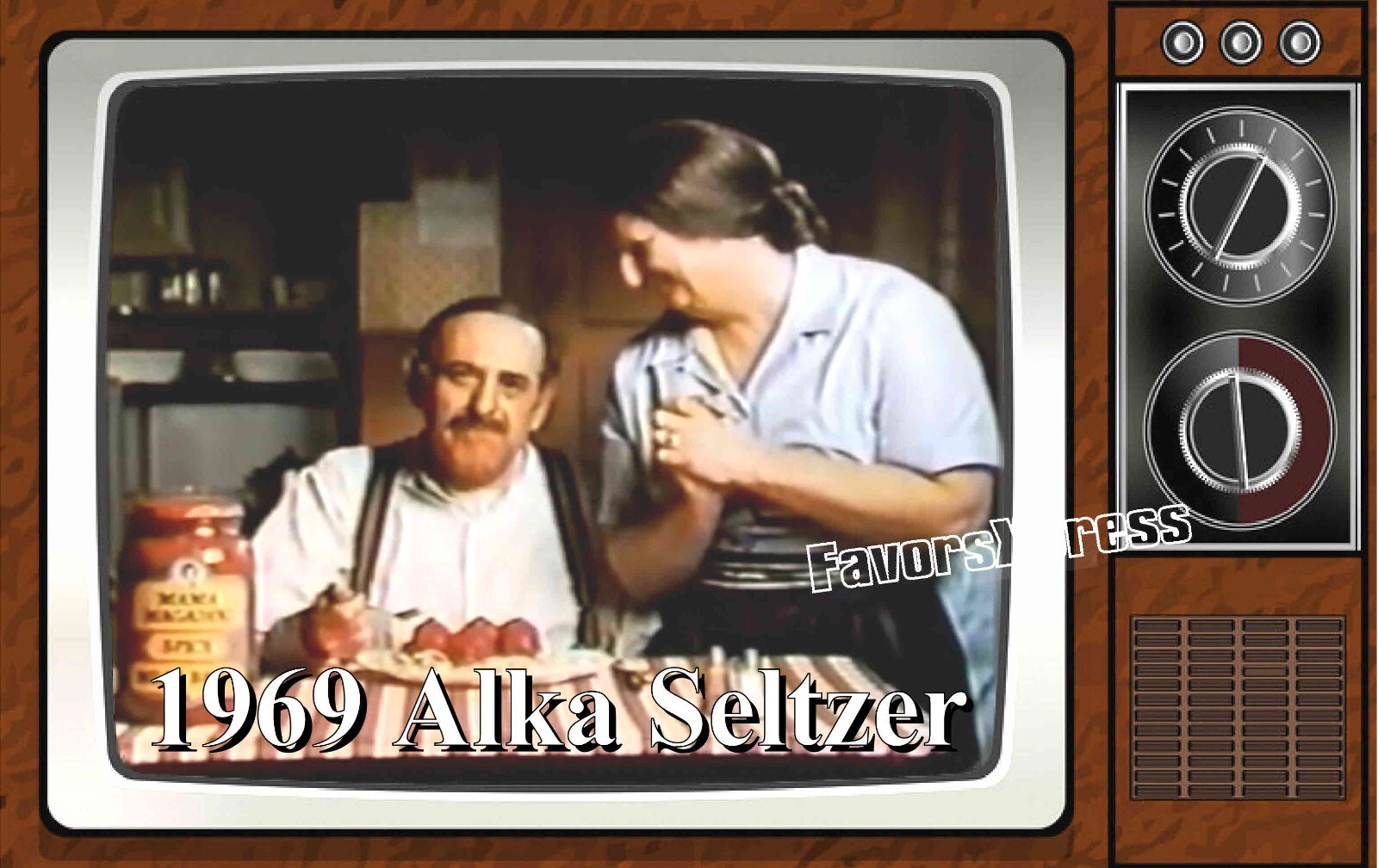 1969 Alka Seltzer Commercial Classic TV Show PHOTO MAGNET 4 X 2.5 INCHES