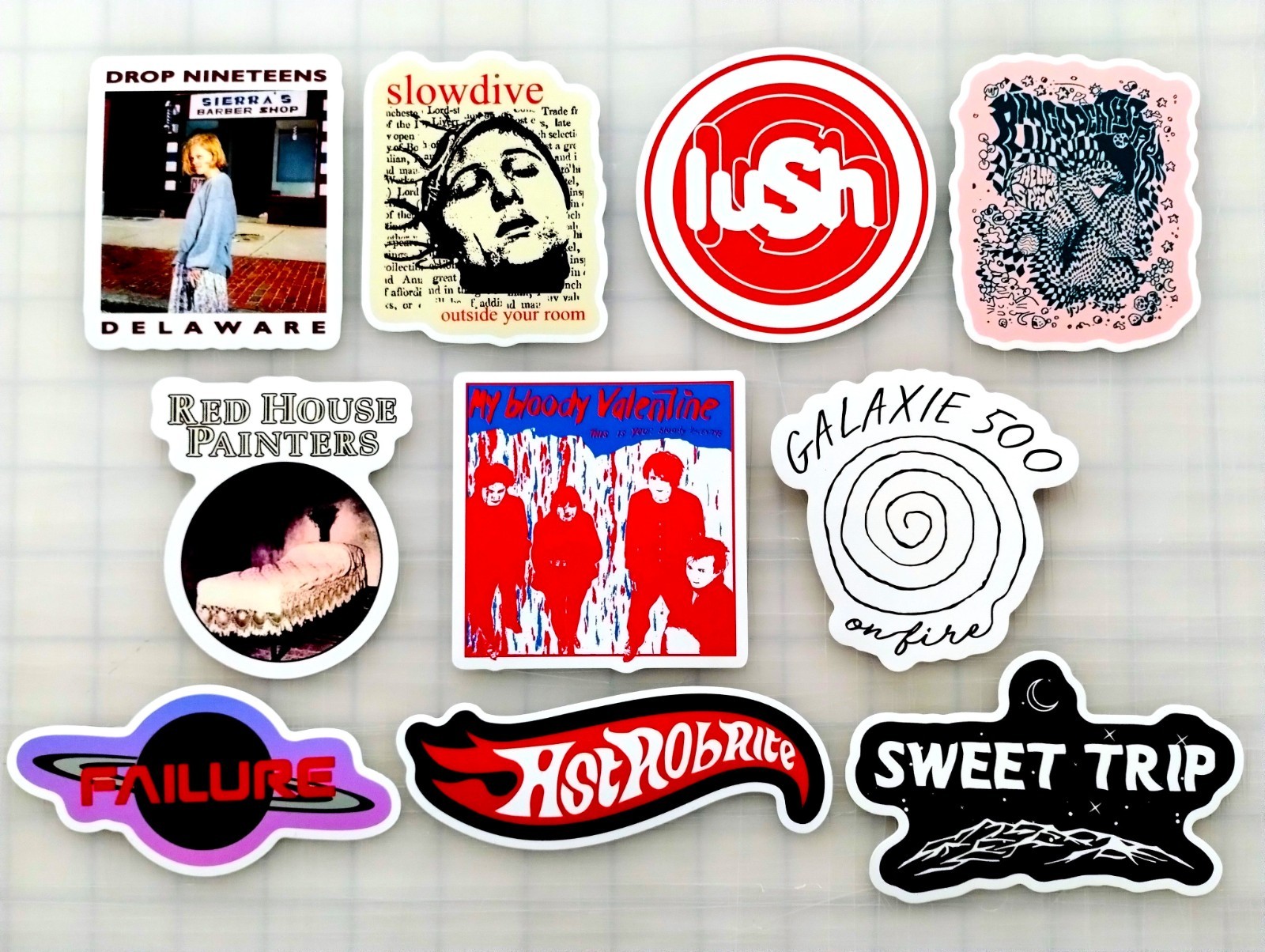 Shoegaze / Drone / Post-Rock / Experimental Vinyl Sticker Lot (10 Pack) SET 1
