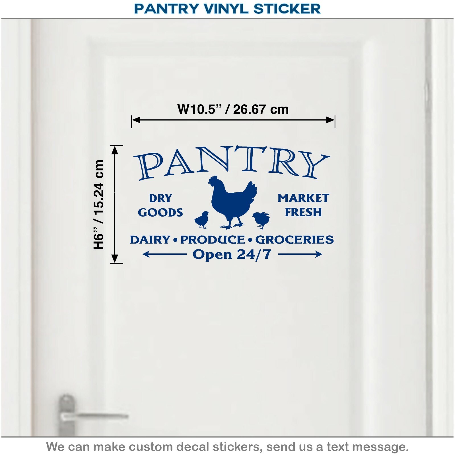 Pantry Door Sign Kitchen Can Food Art Vinyl Home Decor Wall Sticker Decal 188