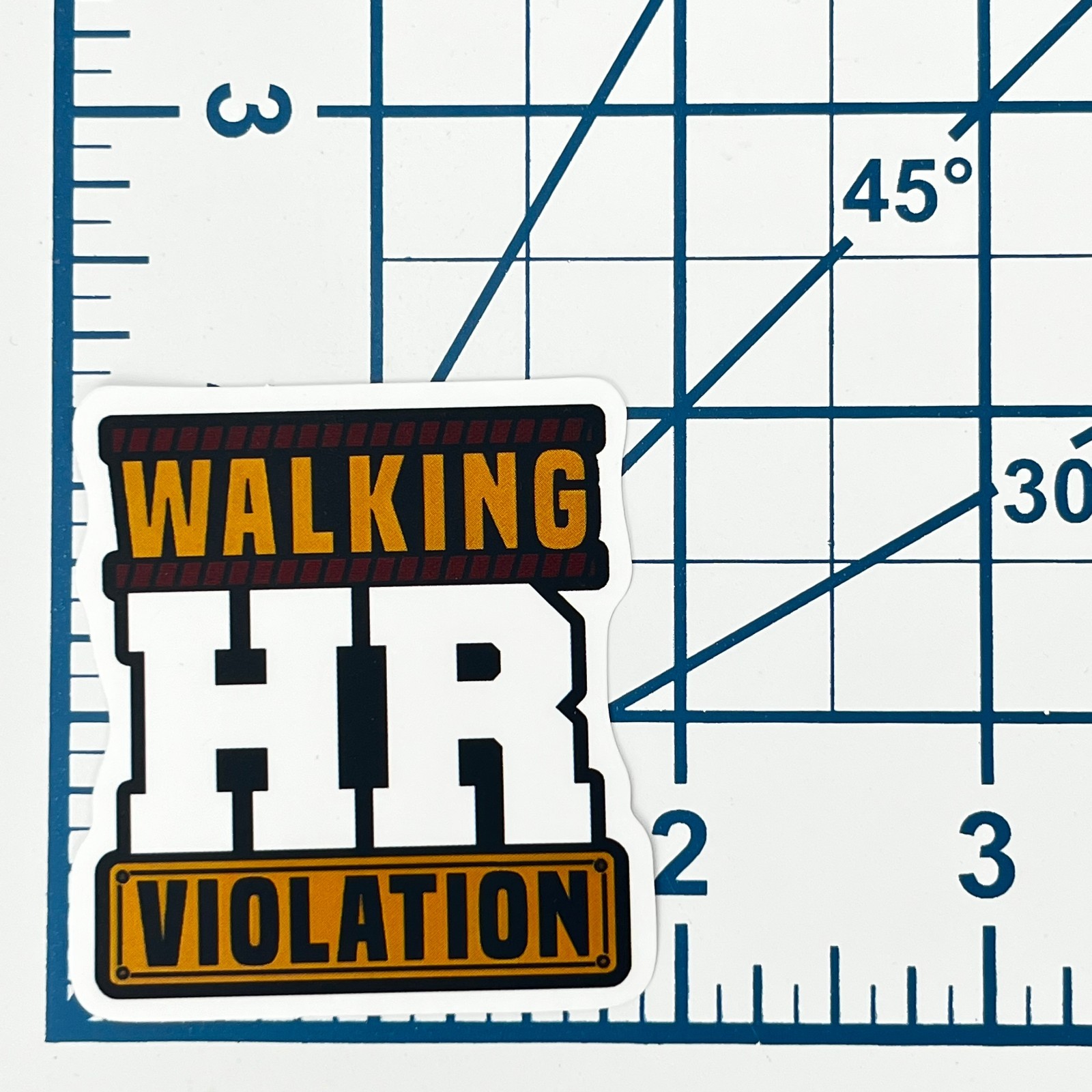 Walking HR Violation Vinyl Sticker Novelty Sarcastic Office Work Joke Gift Art