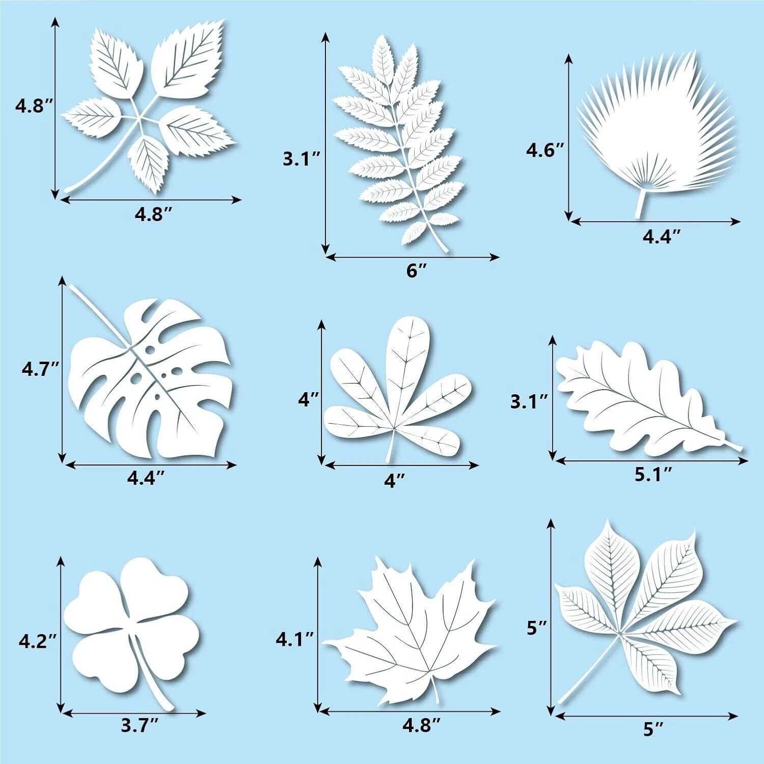 Window Decals for Bird Strikes,52 Pieces Large Leaf Shape anti Collision Window