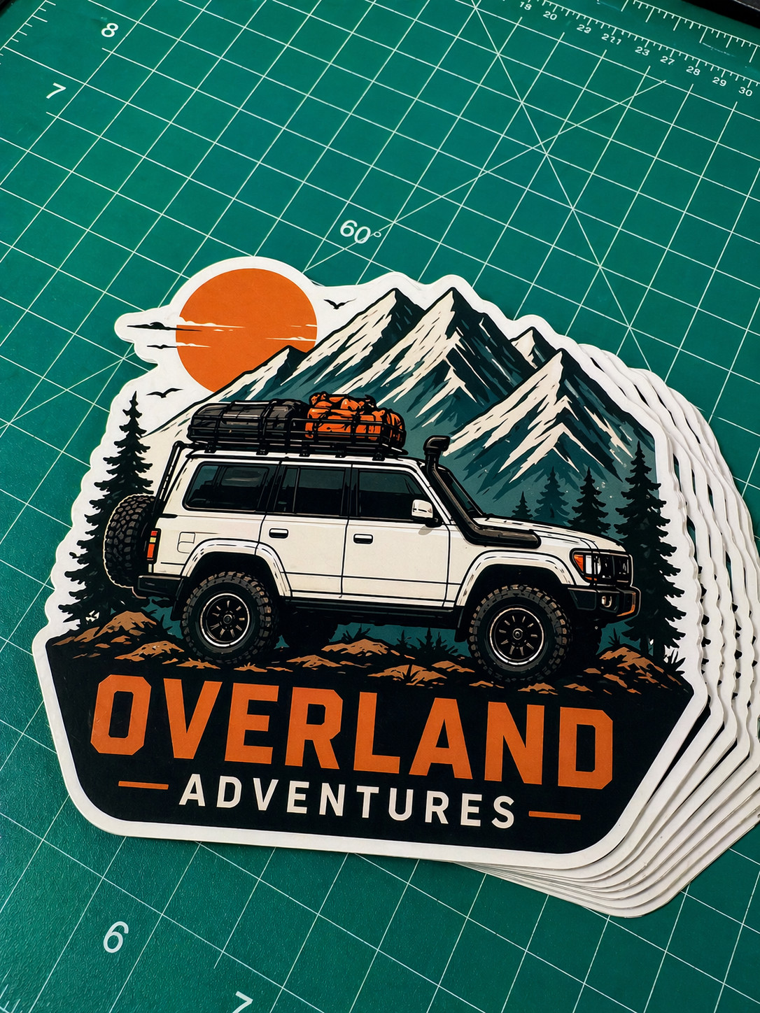 Custom Logo Vinyl Stickers Die Cut Full Color Waterproof Gloss Labels