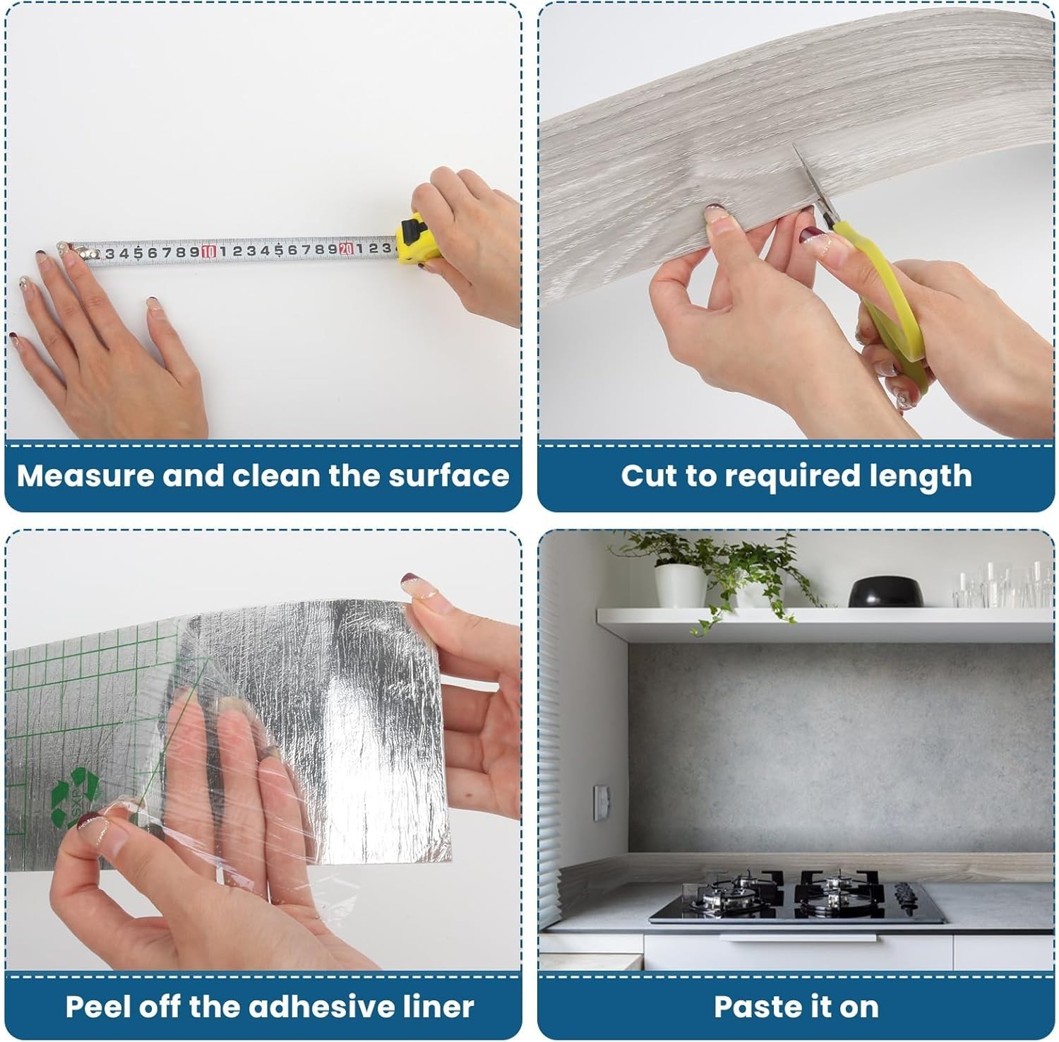 CvoMep 196.8" x 3.9" Molding Trim Self Adhesive Mirror Frame Peel and Stick,