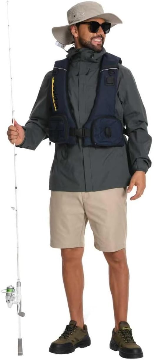 Adjustable Lightweight Breathable Water Safety Life Jacket Golden Unisex Classic