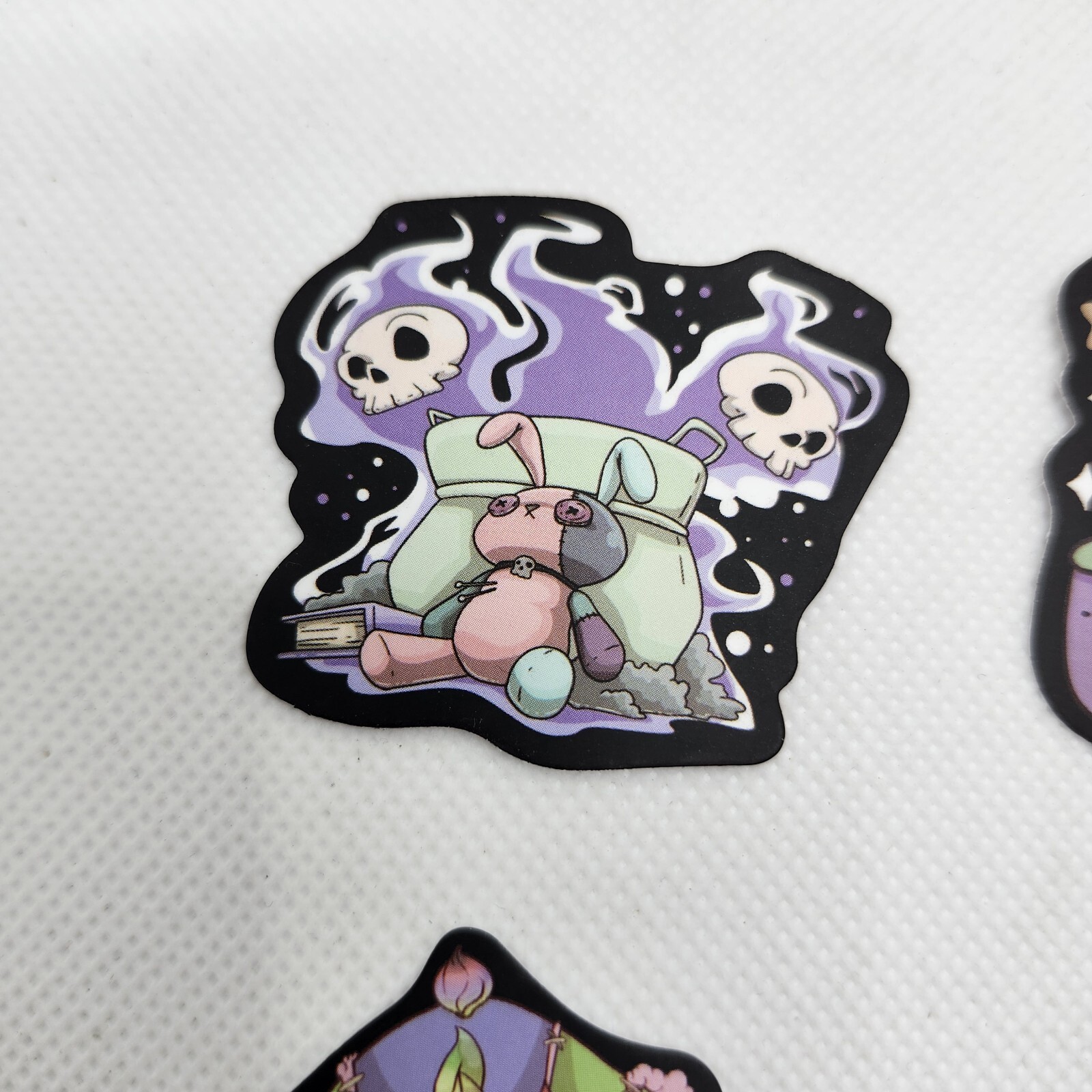 Lot Of 9 Morbid Goth Creepy Cute Dark Pastel Vinyl Waterproof Stickers Plushies