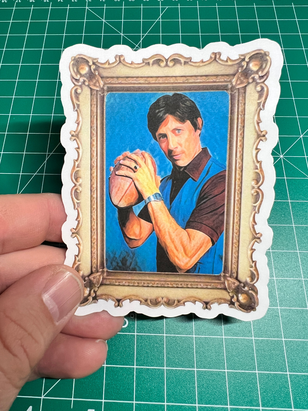 Uncle Rico Portrait – Laminated Vinyl Sticker – 3"x4" – Napoleon Dynamite