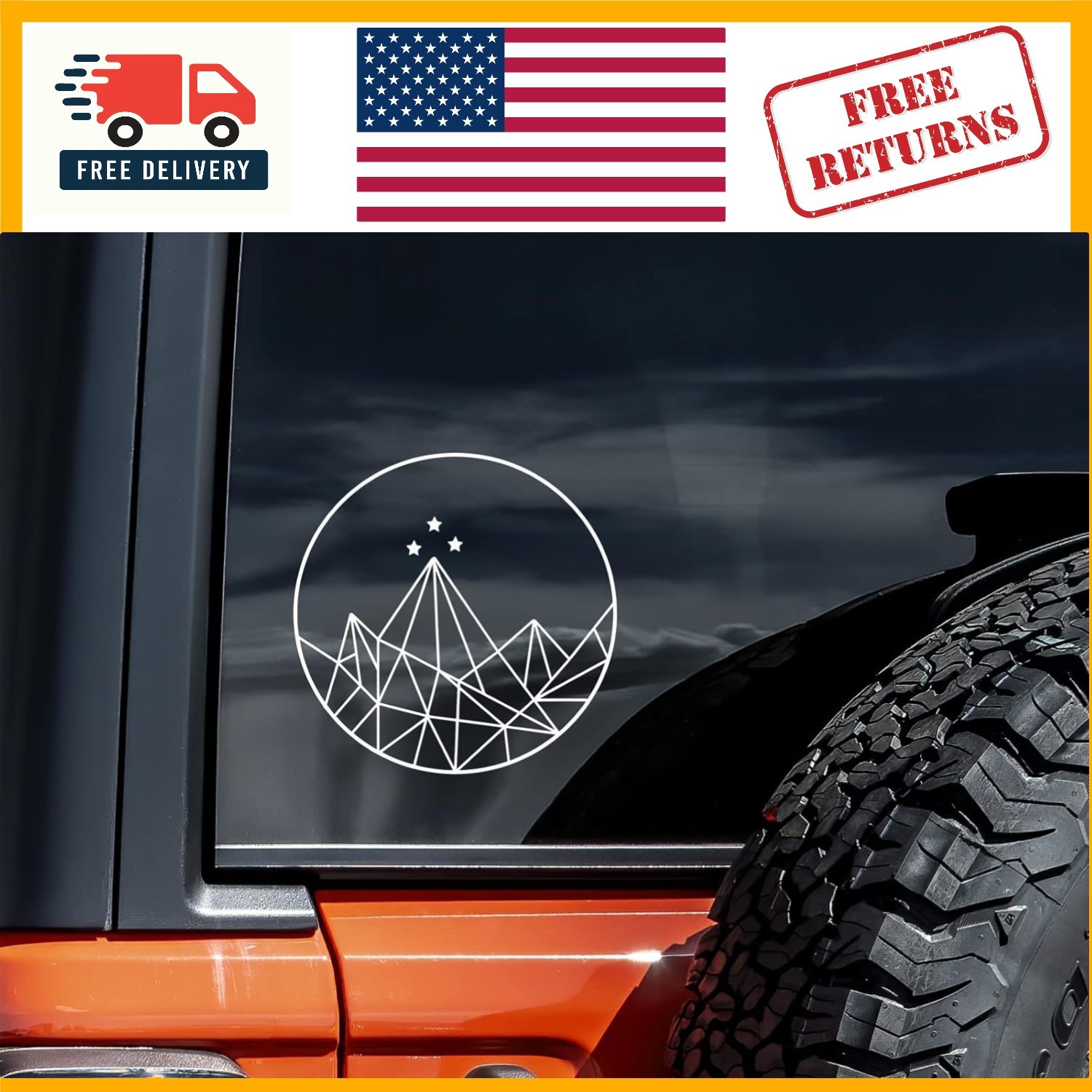 Waterproof ACOTAR Mountain Decal for Vehicles & Windows | 5.5" Vinyl Sticker