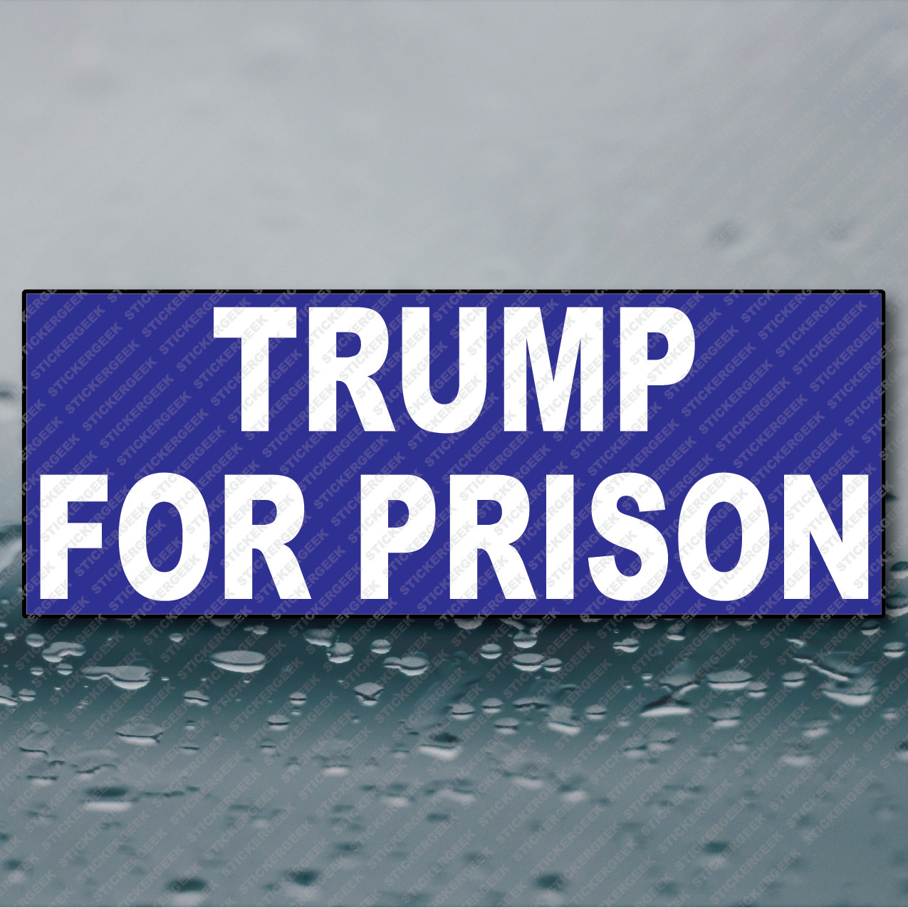 Anti Trump Trump For Prison Bumper Sticker Funny Prank Joke Gag 8×3