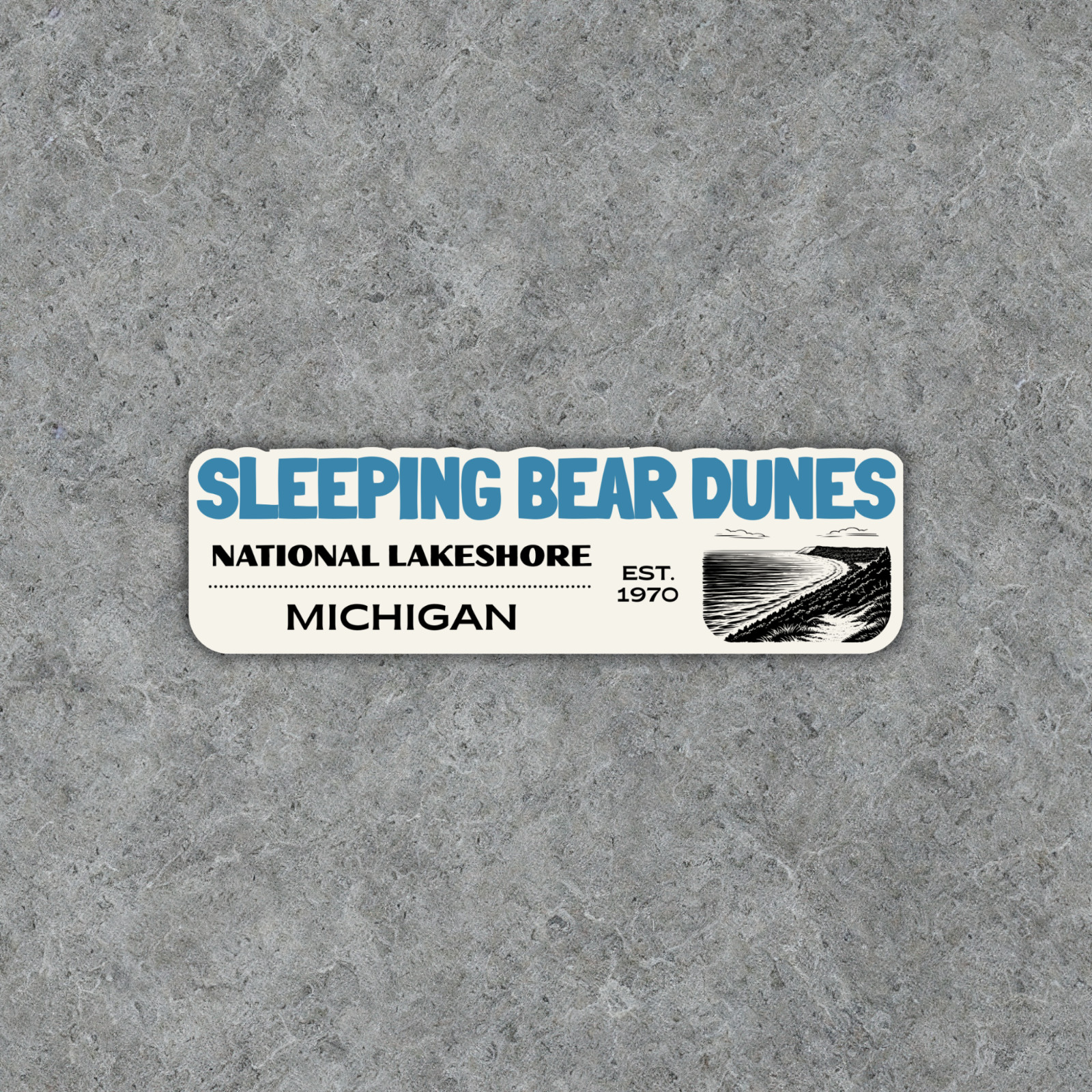 Sleeping Bear Dunes Sticker Michigan National Lakeshore Retro Travel Vinyl