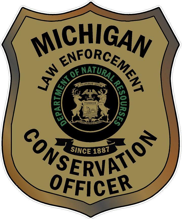 Michigan Conservation Officer Reflective Sticker Wildlife Police LEO DNR