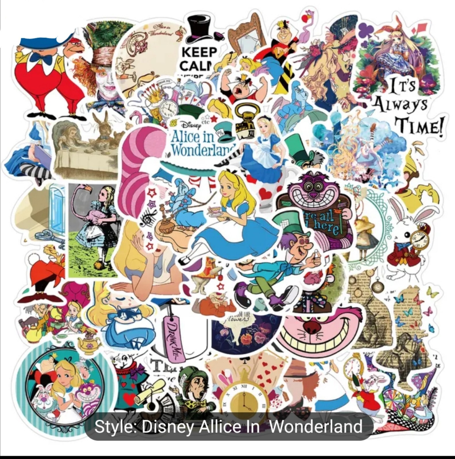 20 PCS Alice In Wonderland 2 Stickers BRAND NEW