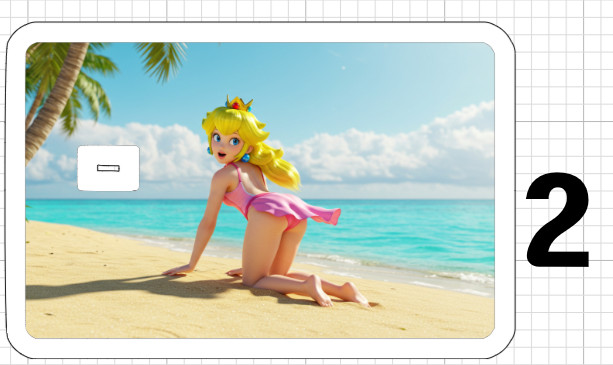 Sexy Princess Peach Credit Debit ATM Card Skin Sticker Beach Anime Pink Nintendo