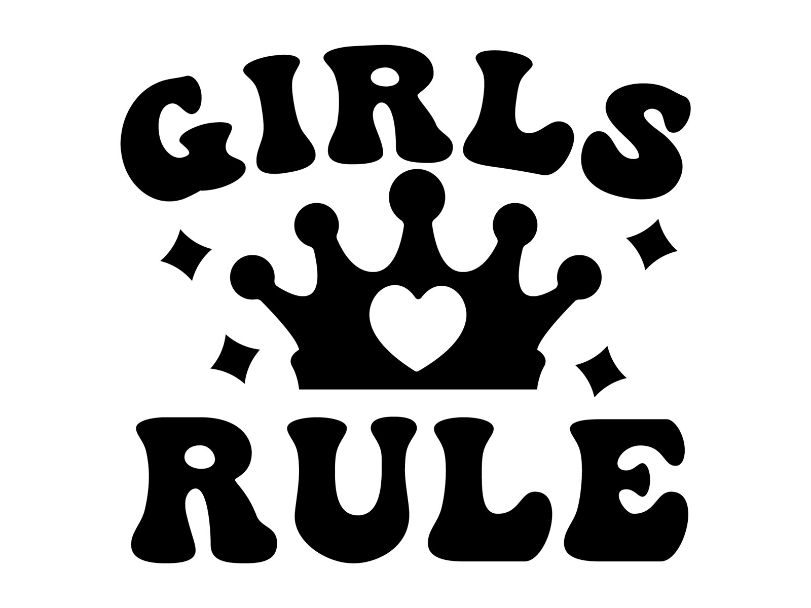 Girls Rule Cute Feminist Women Empowerment Decal Car Sticker