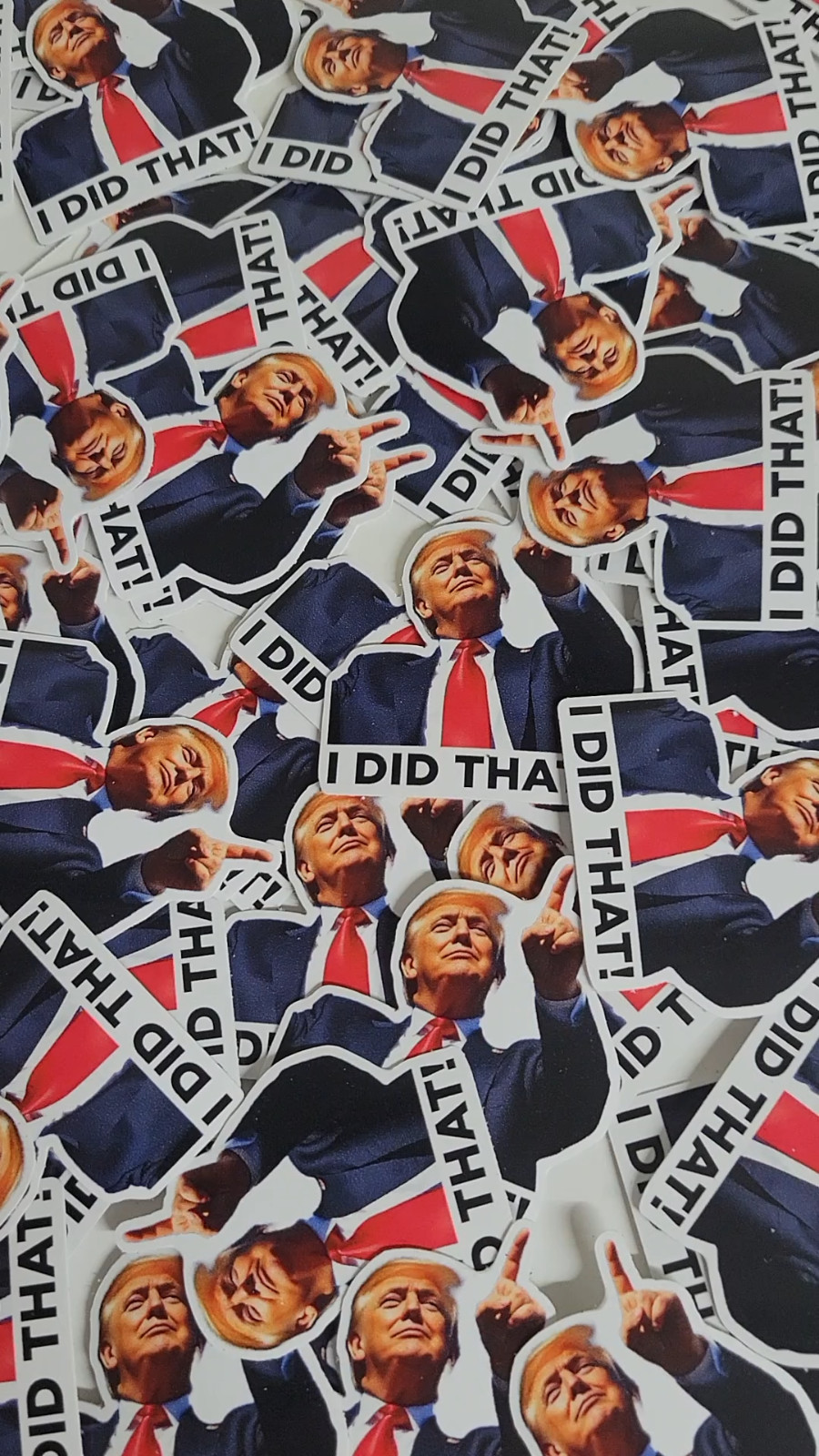 I Did That Donald Trump Meme Outdoor Waterproof Decal Pack of 100 Stickers