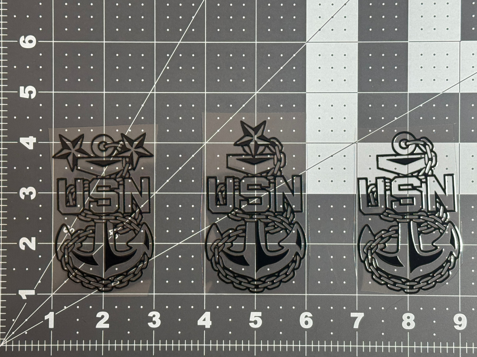 US Navy Master Chief Petty Officer, Perma-Sticker, UV, 3" Tall, Free Shipping