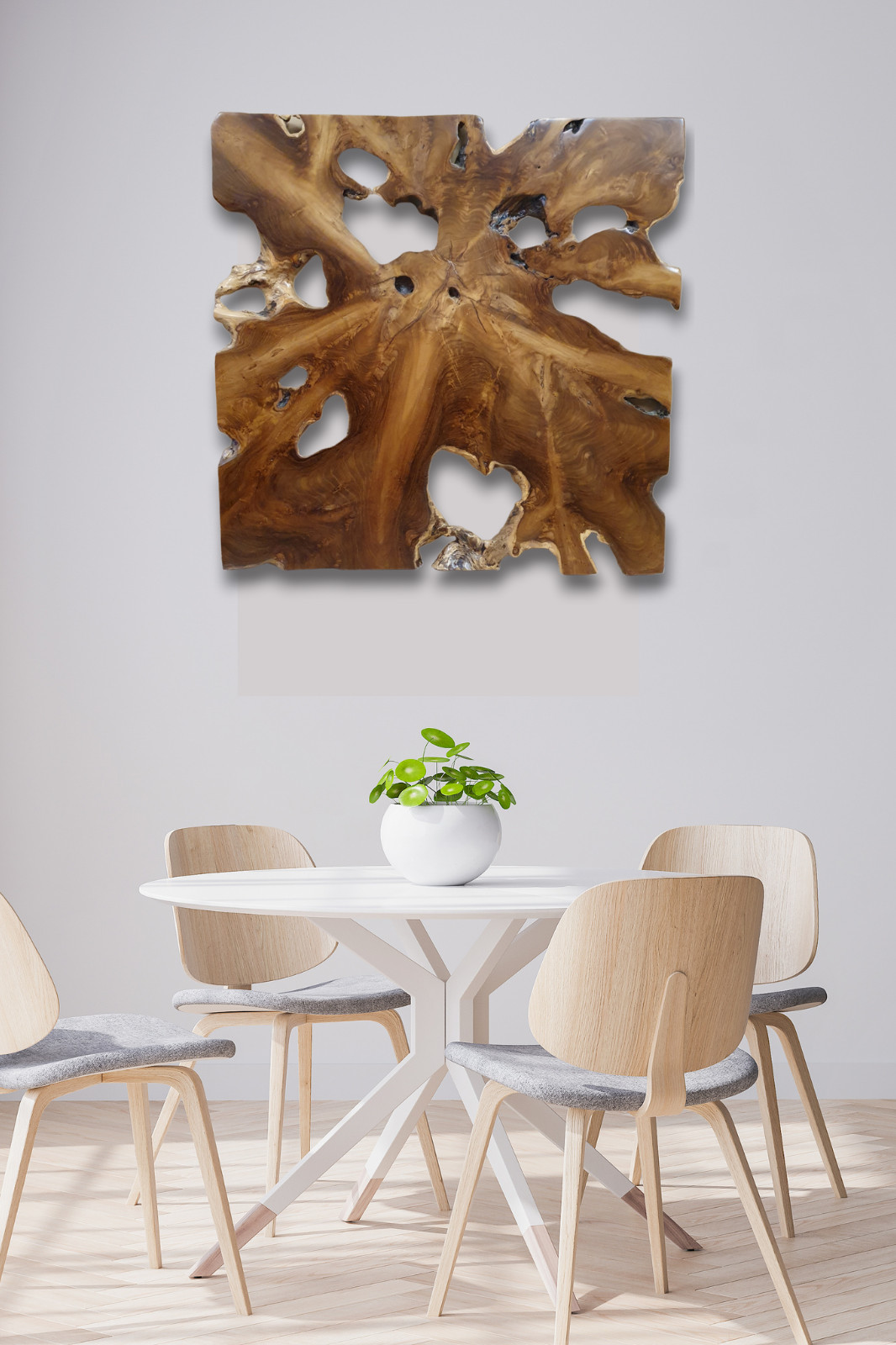 Teak Root Wood Mural Wall Decoration Wood Picture Root Natural Hall