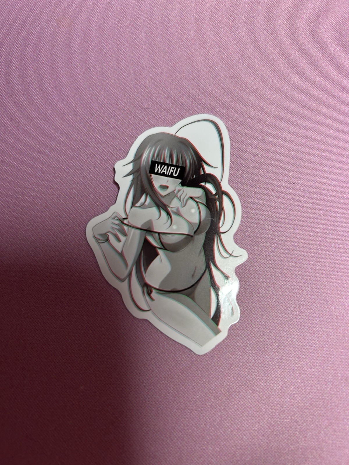 black and white waifu lewd stickers #2