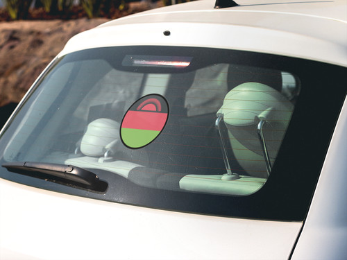 Malawi Flag Circle Sticker Decal