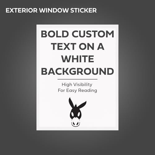 Window Stickers for Car Dealers -Plain Blank White – Exterior, 'Outdoor' |