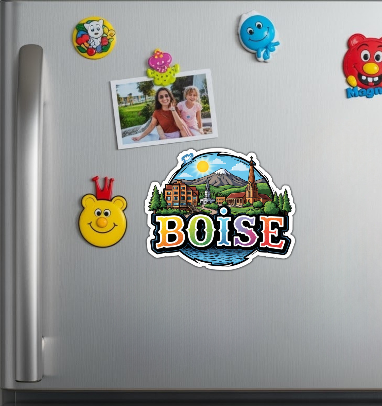 Boise Idaho Fridge Magnet or Laptop Sticker