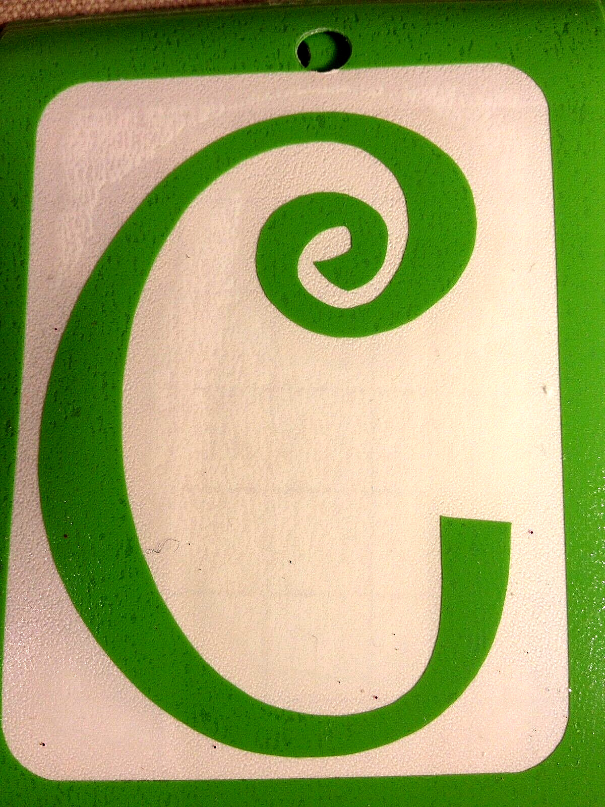 CURLZ Monogram Letter 2-1/2" Tall GREEN Decal Sticker – C