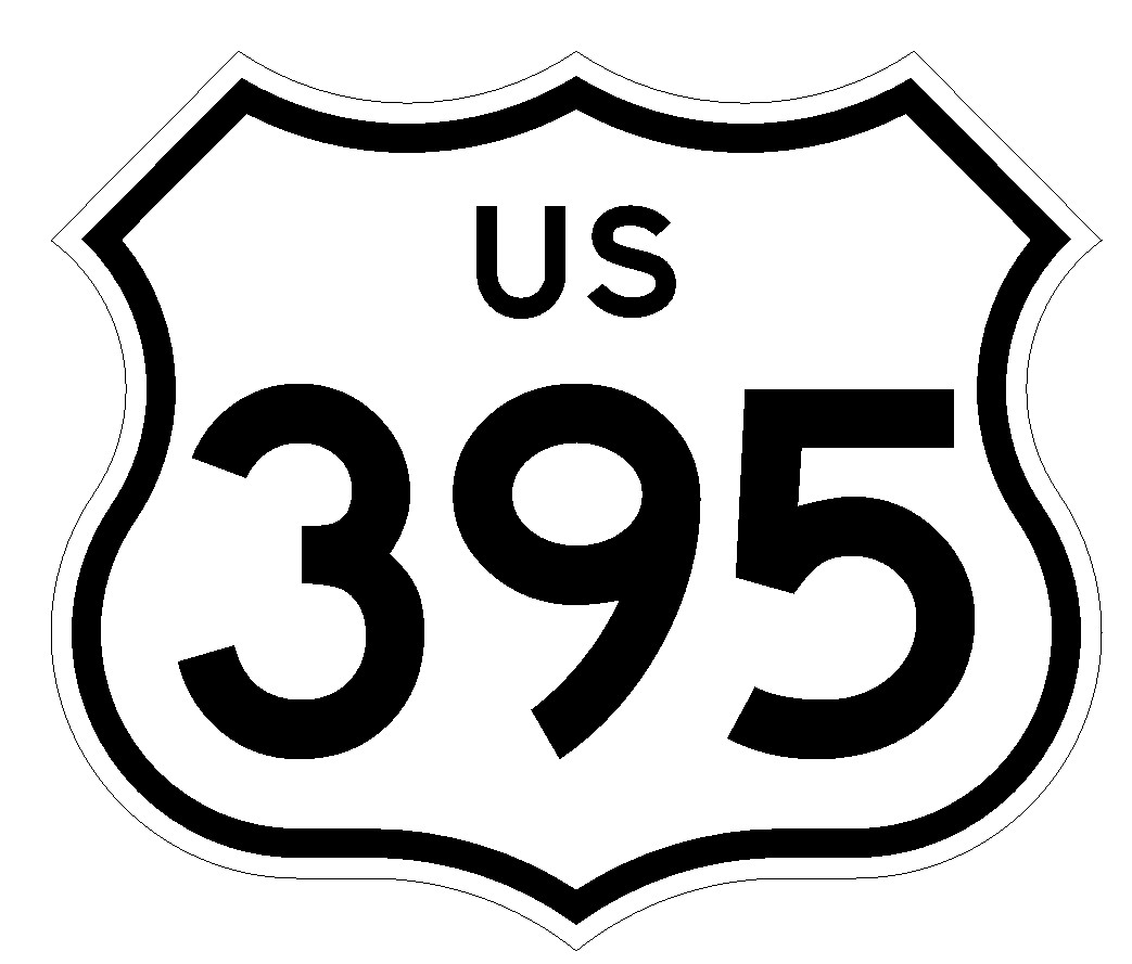 US Route 395 Sticker Decal R1036 Highway Sign Road Sign