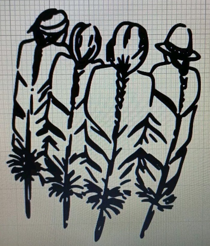 Indian Feathers Decal