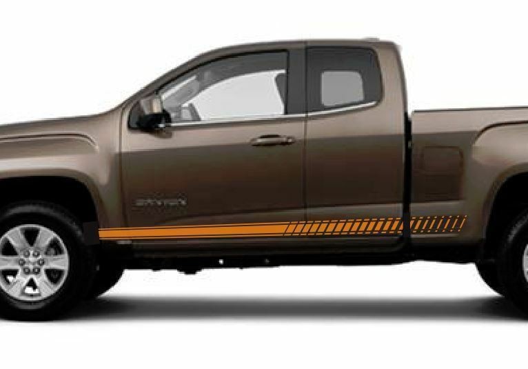 Strobe Rocker Panel 3M Vinyl Sticker Graphic Decals Stripe 2015 GMC Canyon