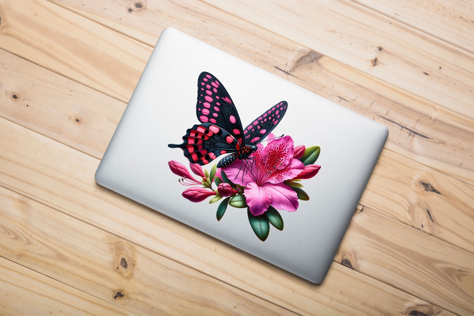 Pink and Black Butterfly UV DTF Transparent Sticker / Decal