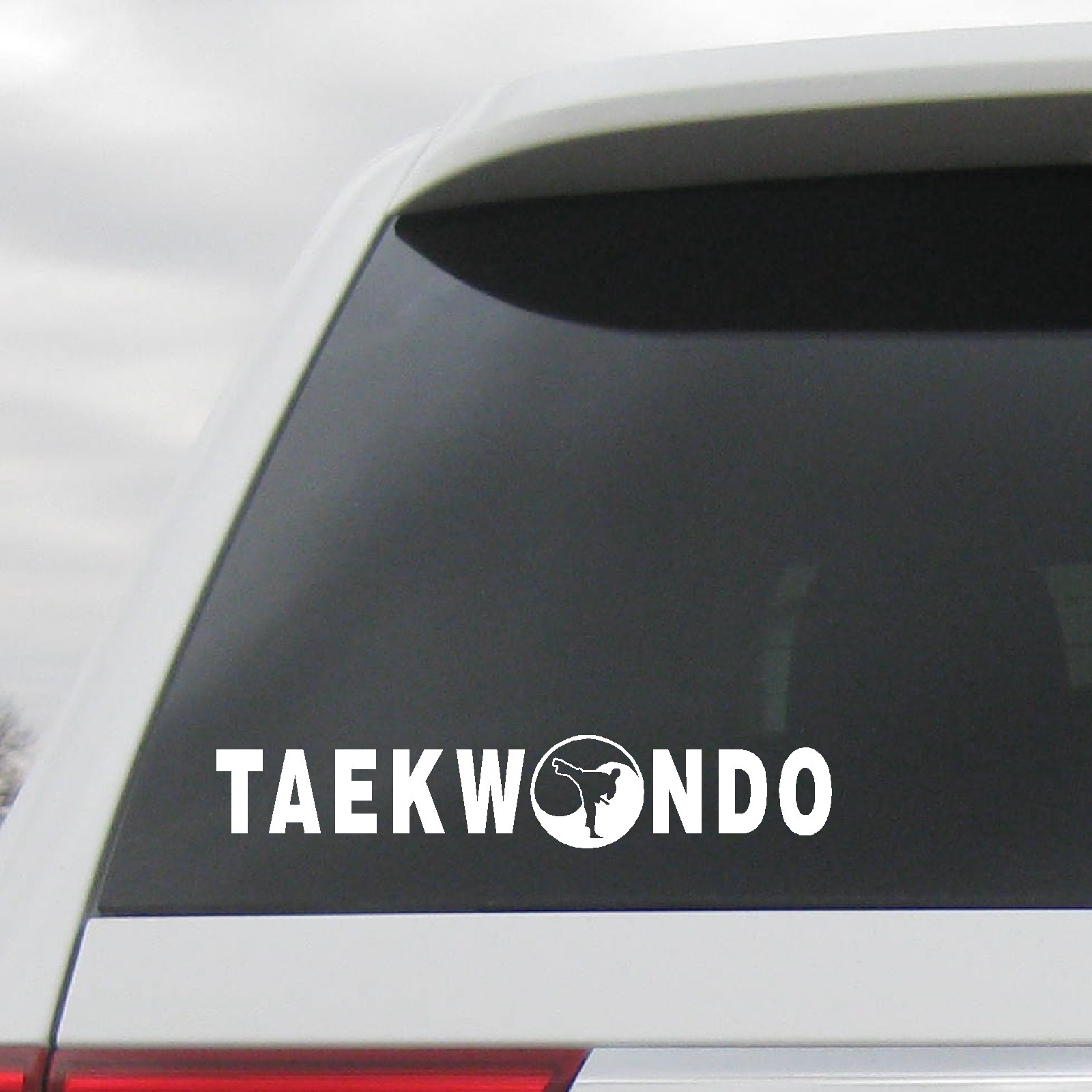 TAEKWONDO Vinyl Cut Sticker Decal Martial Art Sidekick Yin Yang , 1 SET OF 2