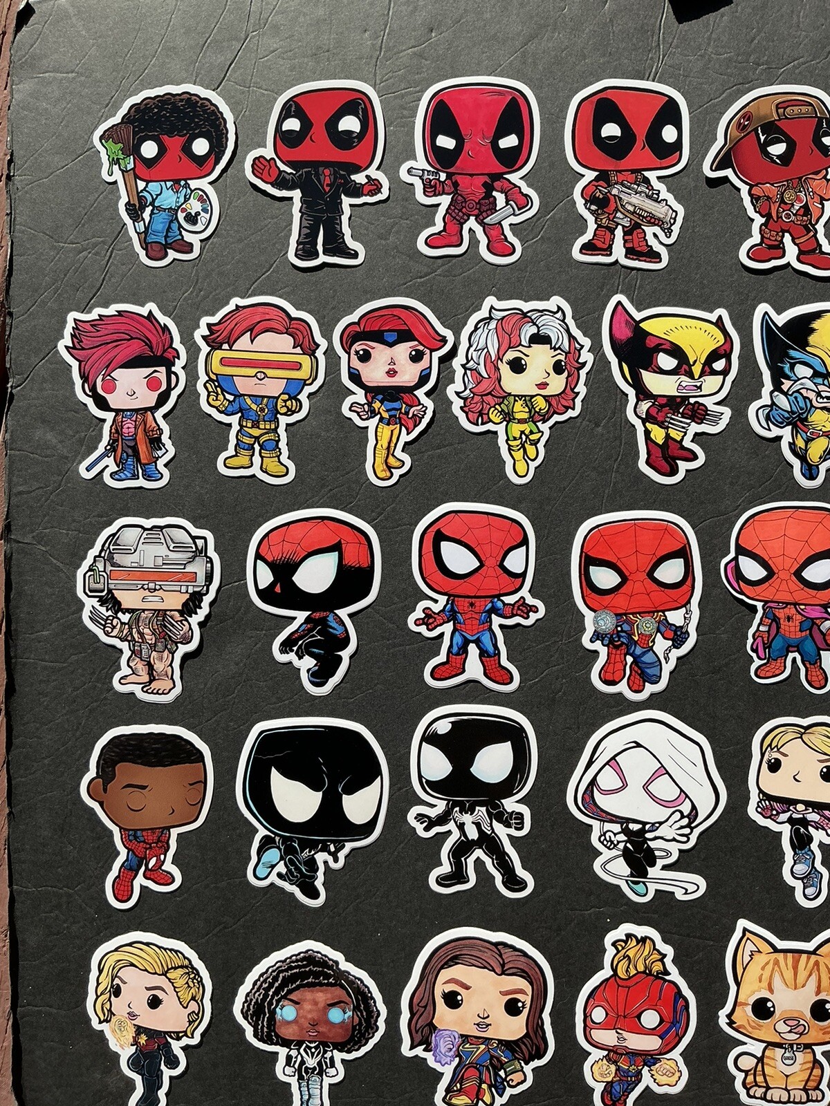 Lot of Marvel Funko Pop Style Decal / Stickers Custom Art Variant Set