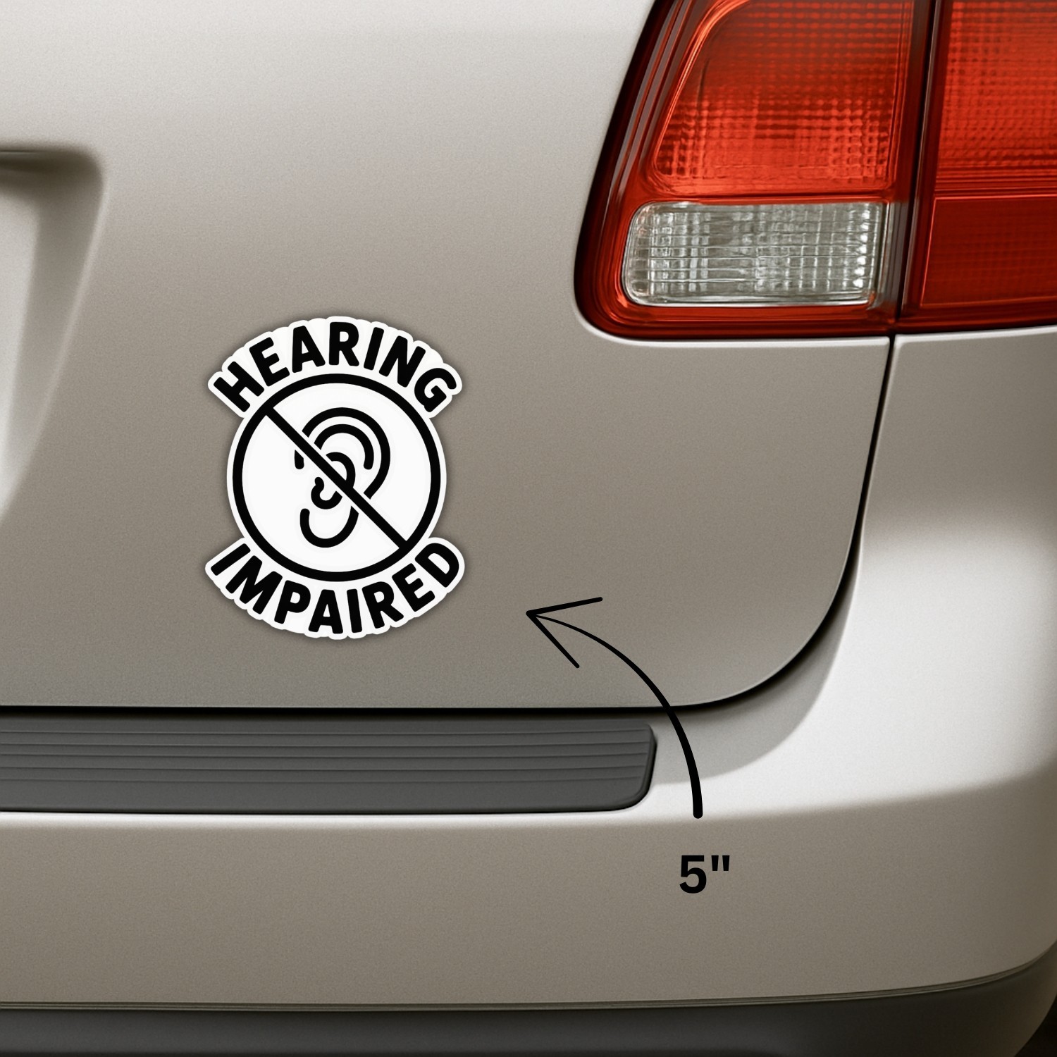 4Pcs Hearing Impaired Stickers – Hard of Hearing & Deaf Awareness Vinyl Decals