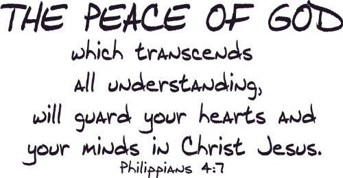 Philippians 4:7, Vinyl Wall Art, the Peace of God, Understanding, Guard Hearts