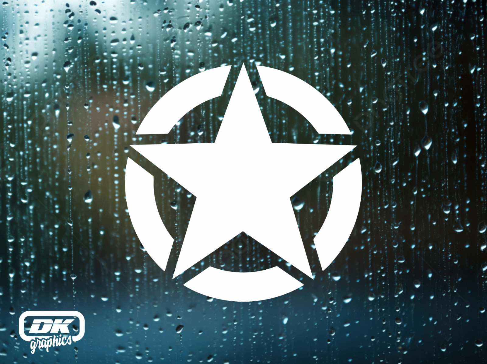 ARMY MILITARY STAR Vinyl Decal. Car Window Sticker